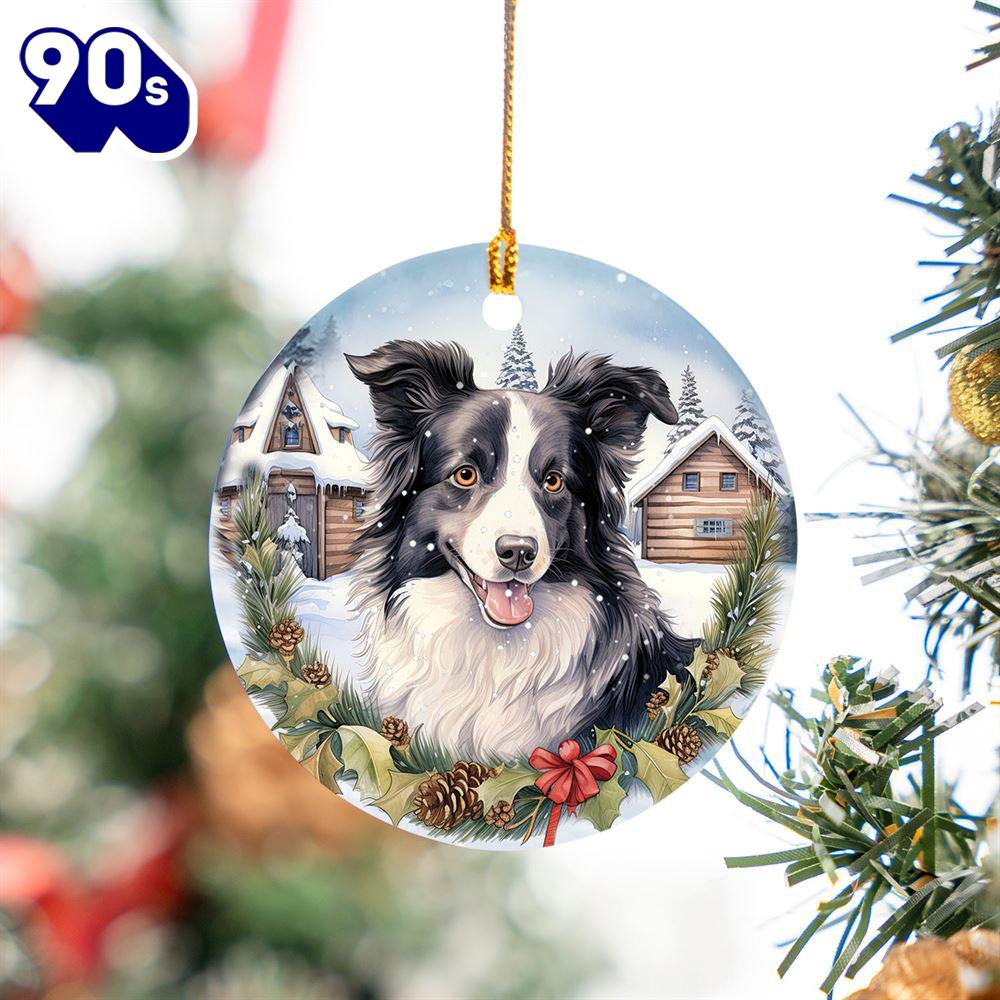Border Collie Ceramic Ornament Border Collie Ceramic Ornament