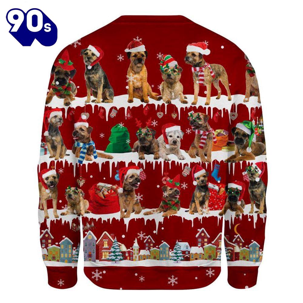 Border Terrier Snow Winter Festive Celebration In Cool Design Ugly Christmas Sweater Border Terrier Snow Winter Festive Celebration In Cool Design Ugly Christmas Sweater