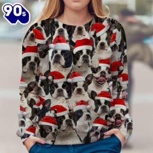 Boston Terrier Merry Christmas Ugly…
