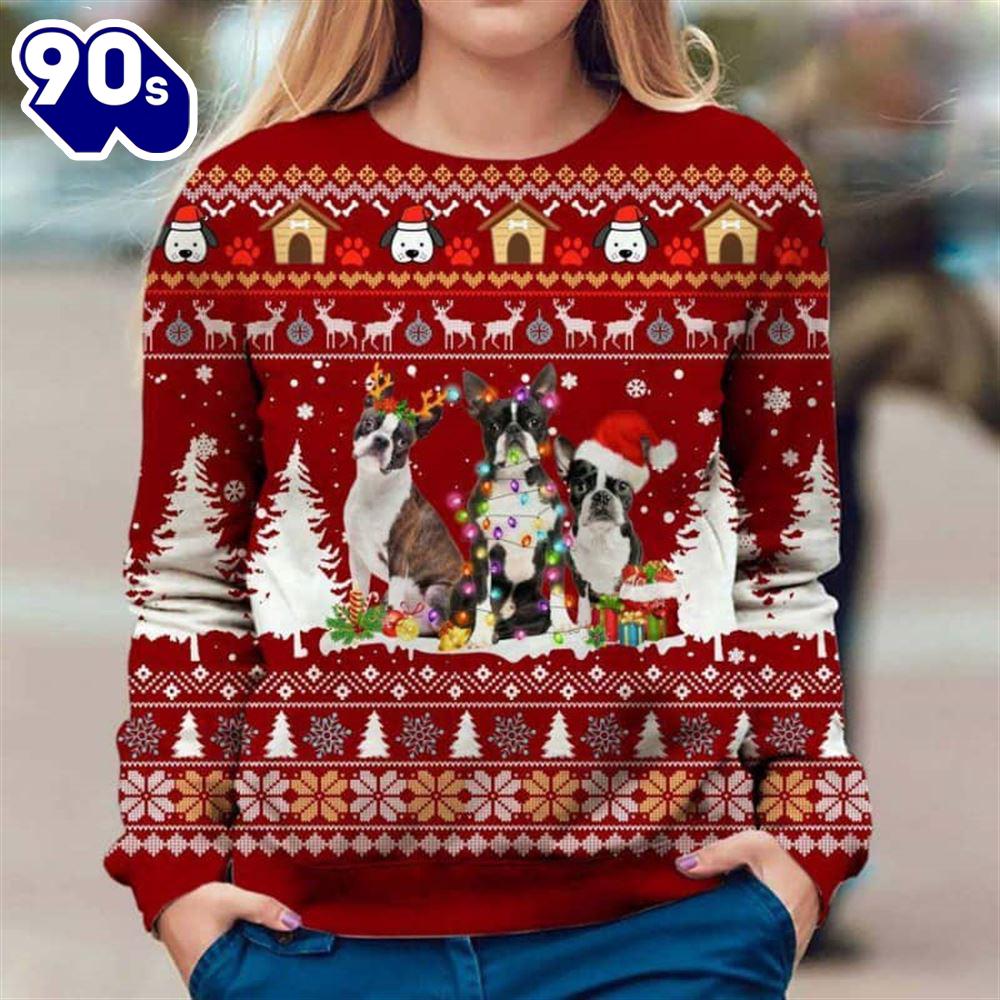 Boston Terrier Ugly Premium Sweater Boston Terrier Ugly Premium Sweater