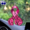 Breast Cancer Awareness Custom Shape 2-sided Acrylic Car Ornament  Christmas Day