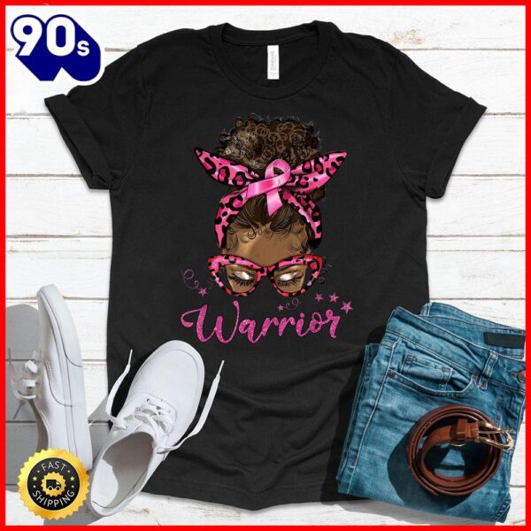 Halloween 2025  Breast Cancer Awareness Warrior Fighter Pink Ribbon Women T-Shirt
