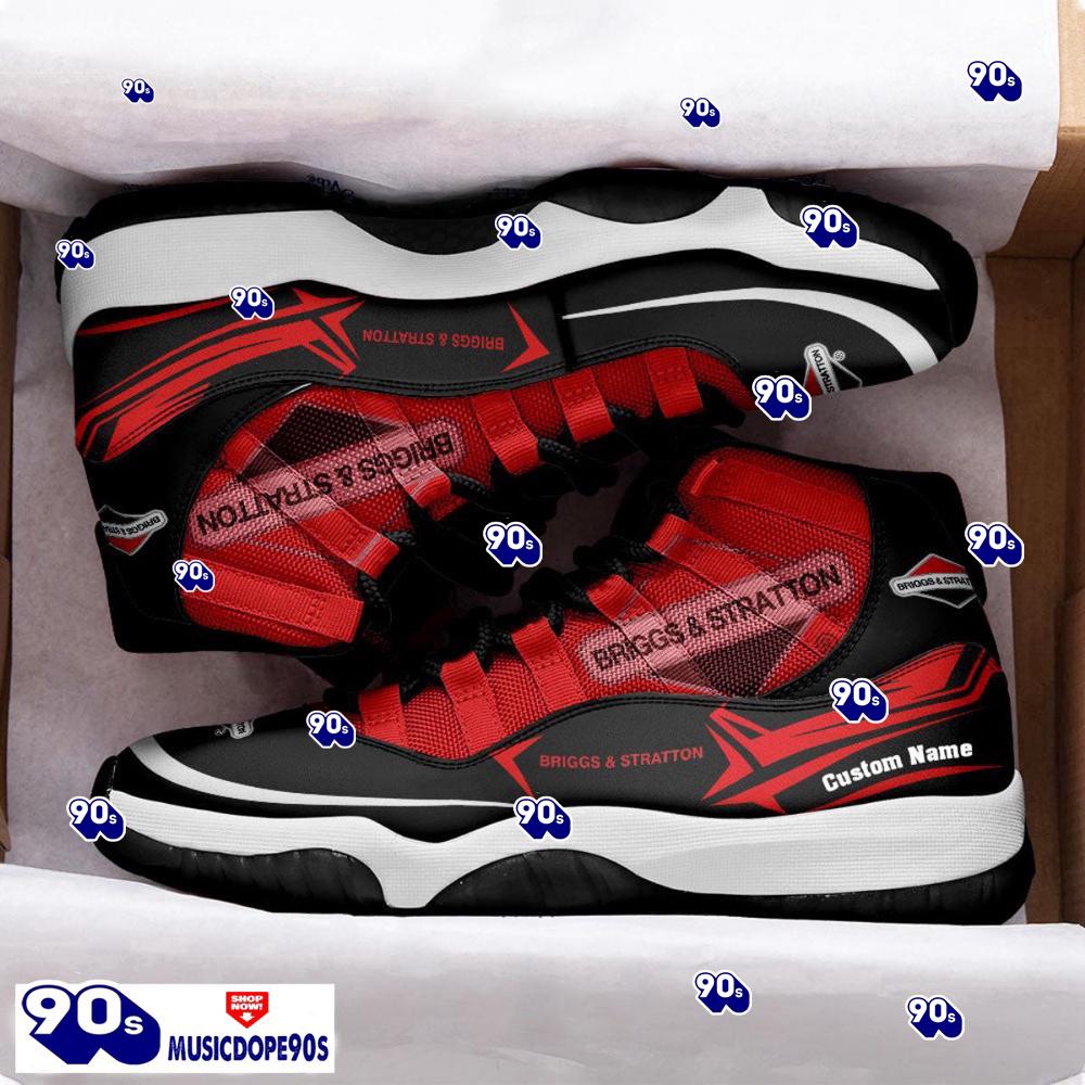 Briggs&Stratton Custom Name Air Jordan 11 Sneakers Vintage Shoes Briggs&Stratton Custom Name Air Jordan 11 Sneakers Vintage Shoes