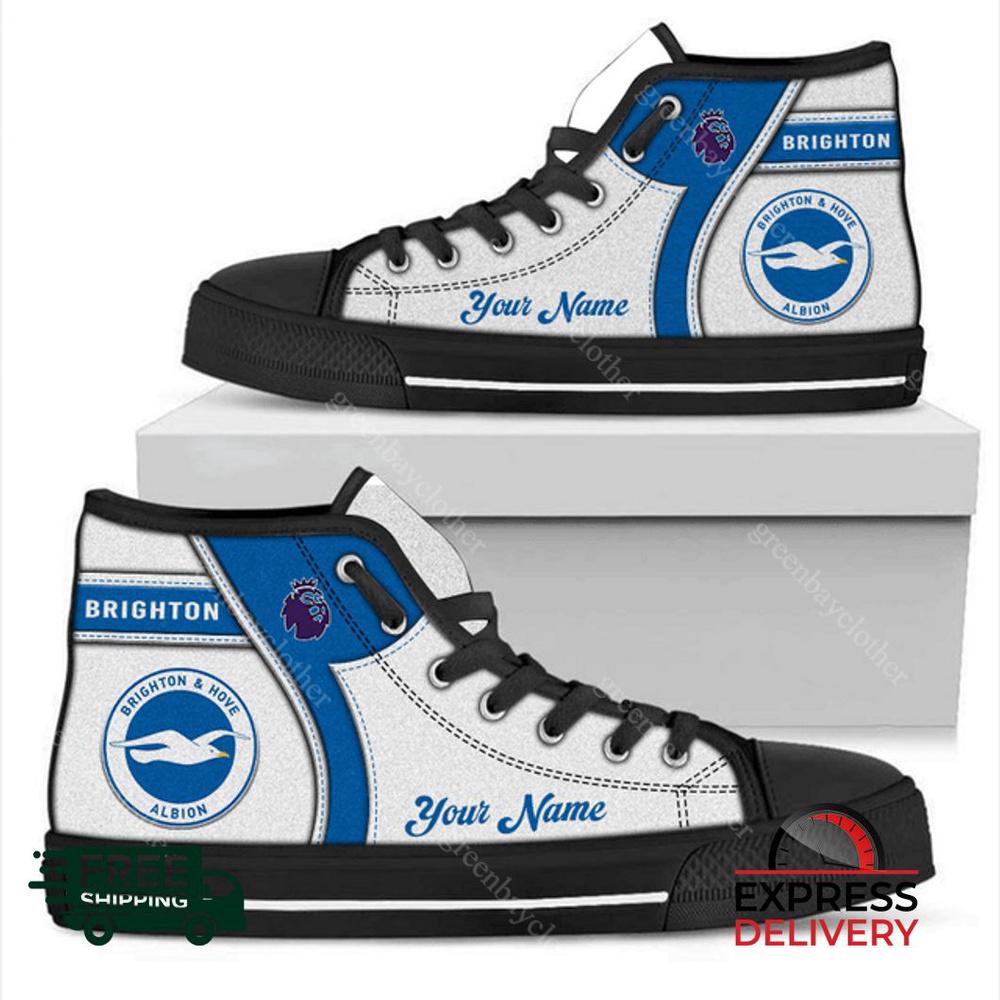 Brighton And Hove Albion F.C Personalzied High Top Canvas Shoes Brighton And Hove Albion F.C Personalzied High Top Canvas Shoes