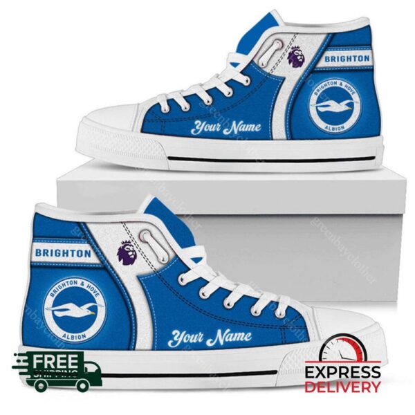 Brighton And Hove Albion F.C Personalzied High Top Canvas Shoes