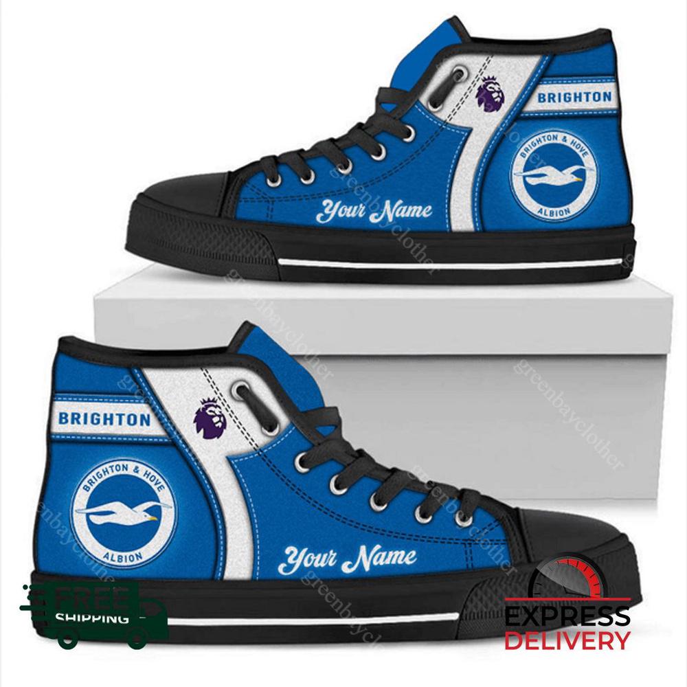 Brighton And Hove Albion F.C Personalzied High Top Canvas Shoes Brighton And Hove Albion F.C Personalzied High Top Canvas Shoes