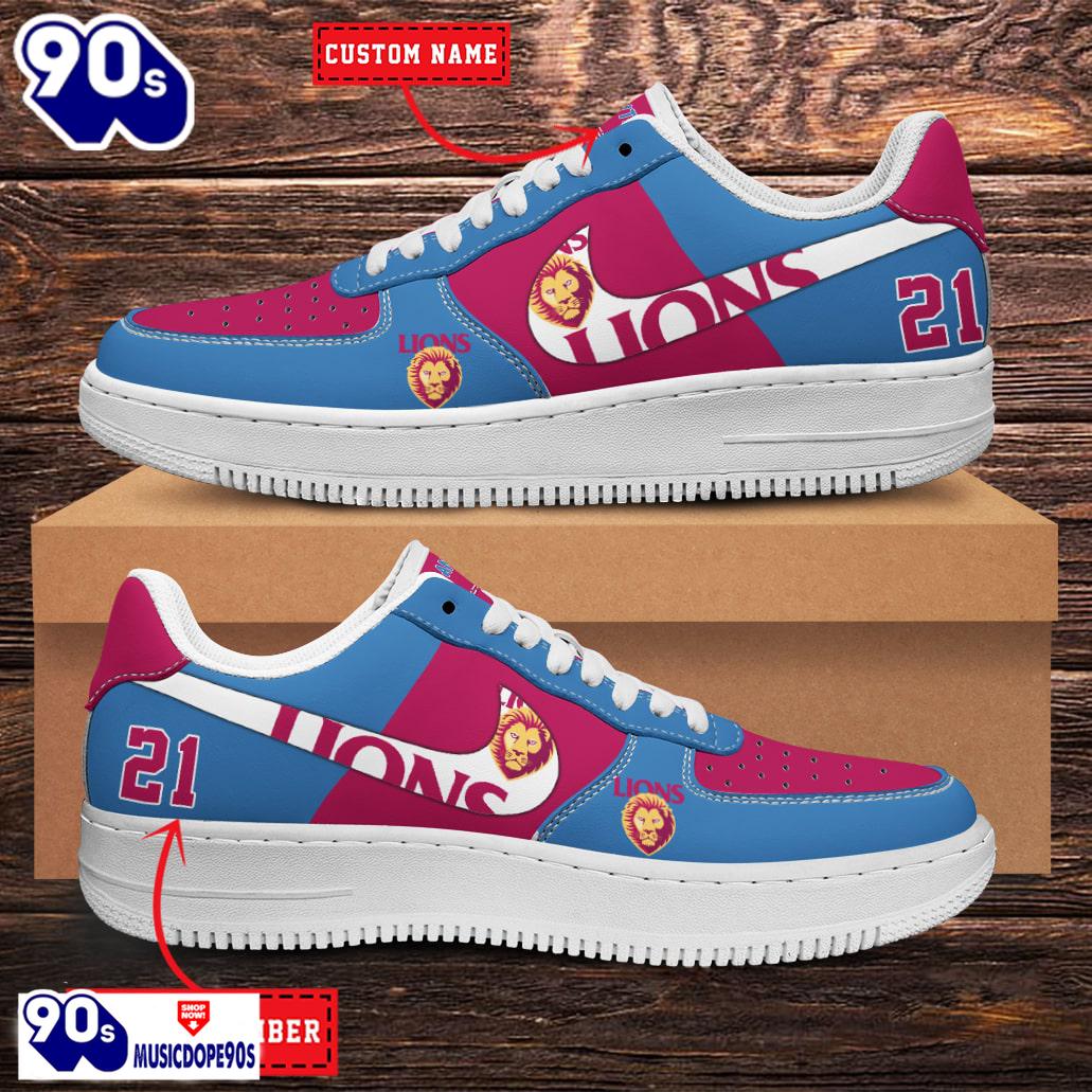 Brisbane Lions AFL Personalized Air Force 1 Shoes Brisbane Lions AFL Personalized Air Force 1 Shoes
