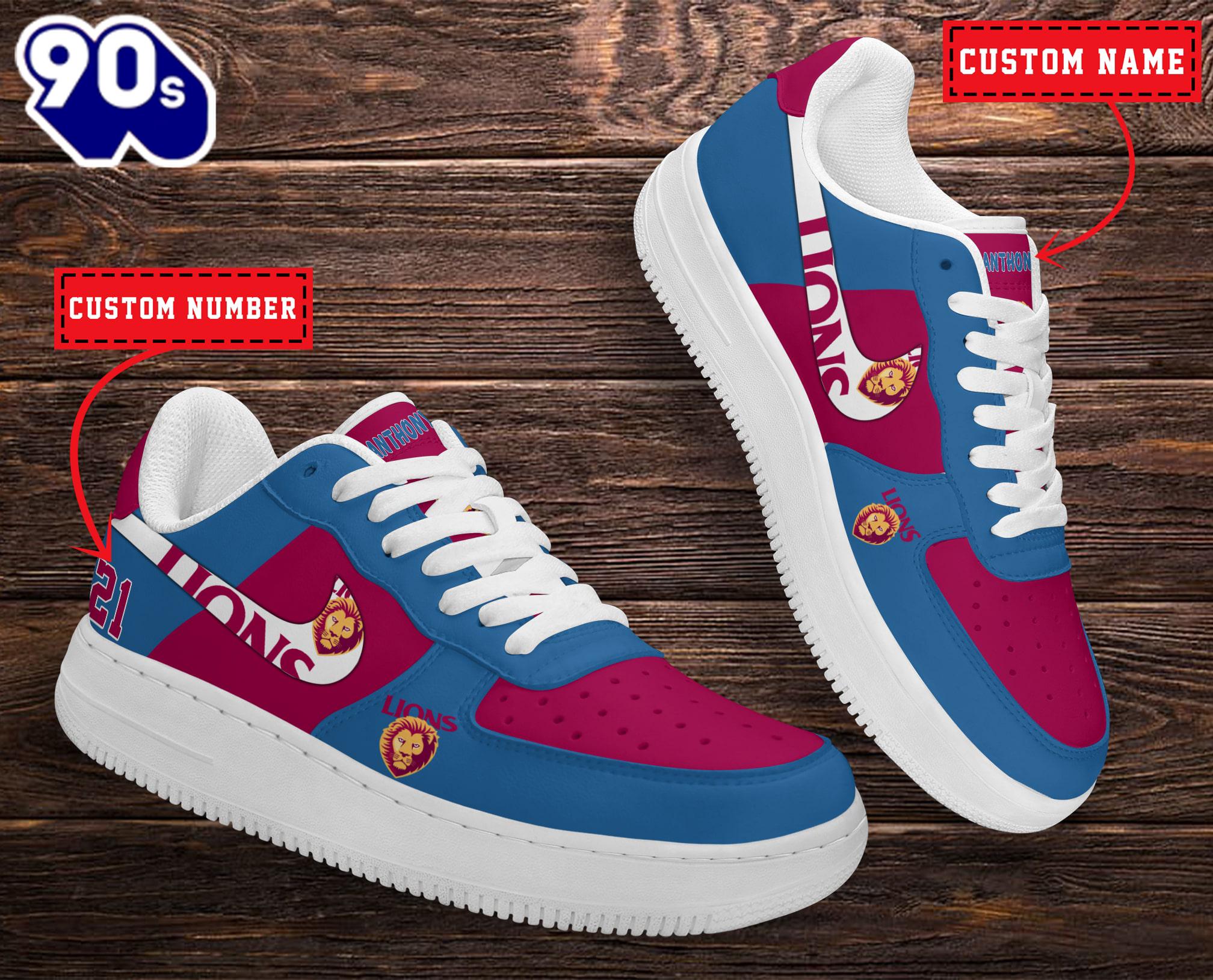 Brisbane Lions AFL Personalized Air Force 1 Shoes Brisbane Lions AFL Personalized Air Force 1 Shoes
