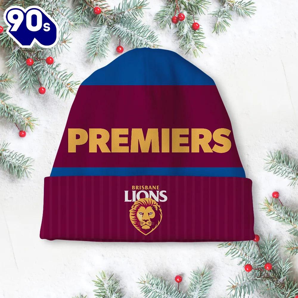 Brisbane Lions Premiers 2025 Beanie Hat Xmas Brisbane Lions Premiers 2025 Beanie Hat Xmas