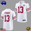 Brock Purdy San Francisco 49ers 80th Anniversary Signatures Print Football Jersey, Viral Football Jersey