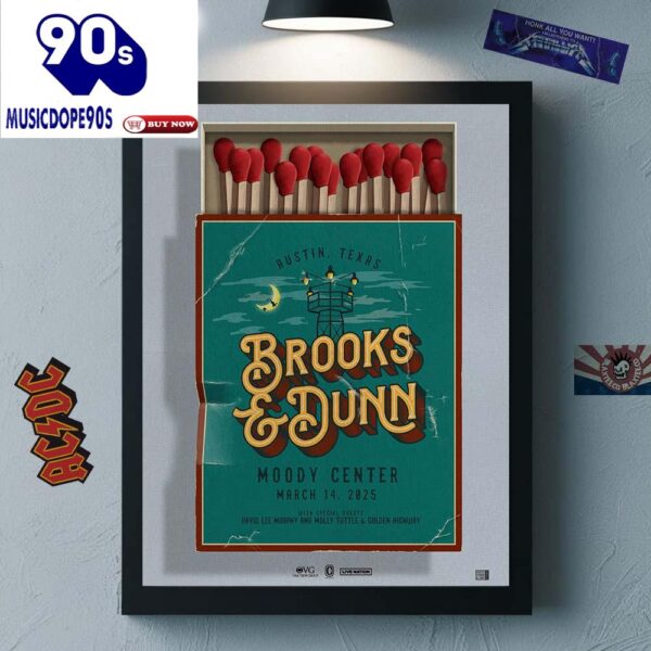Brooks And Dunn For In Austin Texas At Moody Center March 14 2025 Matchboxwork Canvas