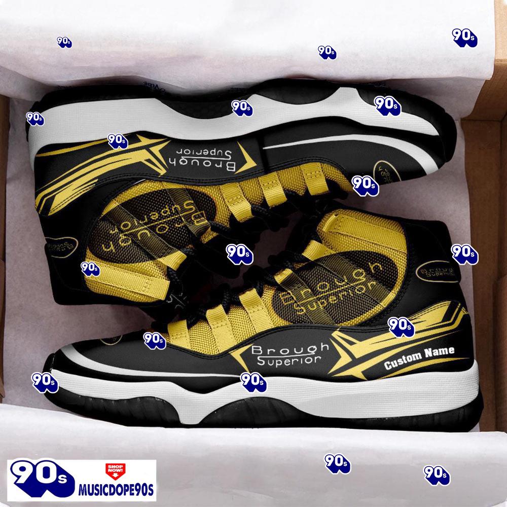 Brough Superior Custom Name Air Jordan 11 Sneakers Vintage Shoes Brough Superior Custom Name Air Jordan 11 Sneakers Vintage Shoes