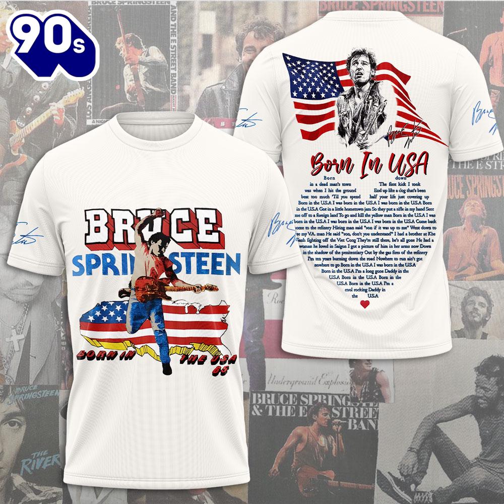 Bruce Springsteen 3D Apparel New Trend Rock Music 3D Shirt Bruce Springsteen 3D Apparel New Trend Rock Music 3D Shirt