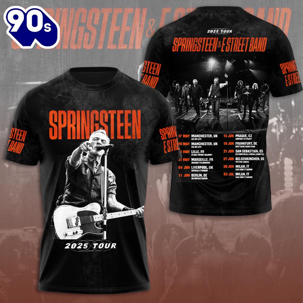 Bruce Springsteen 3D Apparel T-shirt Gift Fans Rock Music 3D Shirt Bruce Springsteen 3D Apparel T-shirt Gift Fans Rock Music 3D Shirt