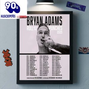 Bryan Adams Roll With The Punches 2025 North America Tour Dates Schedule Canvas