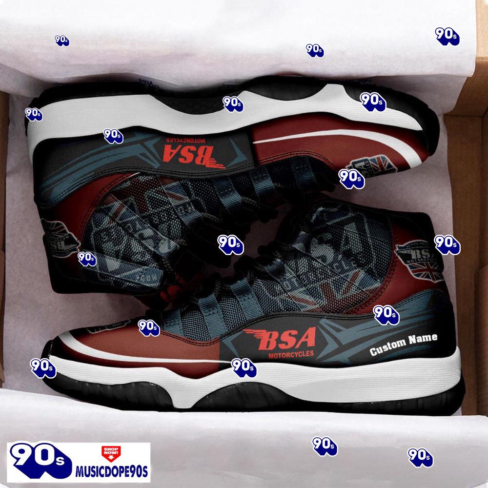 BSA Motorcycles Custom Name Air Jordan 11 Sneakers Vintage Shoes BSA Motorcycles Custom Name Air Jordan 11 Sneakers Vintage Shoes