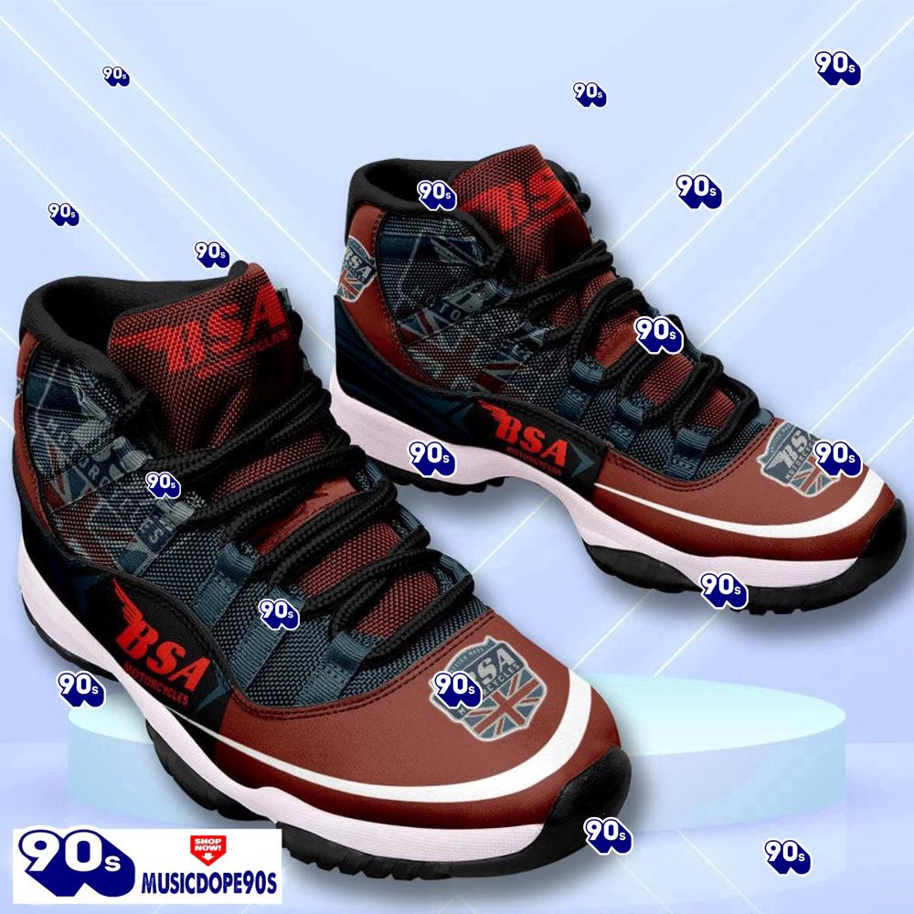 BSA Motorcycles Custom Name Air Jordan 11 Sneakers Vintage Shoes BSA Motorcycles Custom Name Air Jordan 11 Sneakers Vintage Shoes