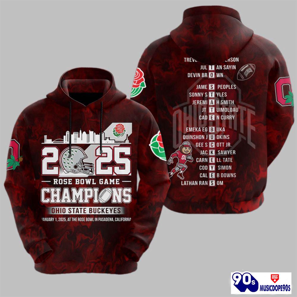 Buckeyes 2025 Rose Bowl Game Champions Shirt Buckeyes 2025 Rose Bowl Game Champions Shirt