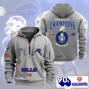 Buffalo Bills 2025 Super Bowl LIX Champions Heavy Hoodie