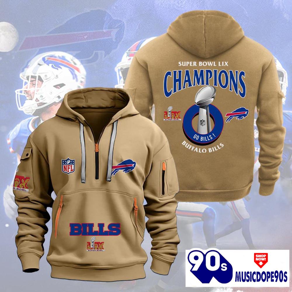 Buffalo Bills 2025 Super Bowl LIX Champions Heavy Hoodie Buffalo Bills 2025 Super Bowl LIX Champions Heavy Hoodie