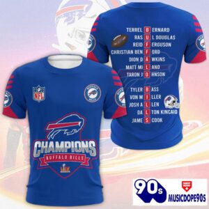 Buffalo Bills 2025 Super Bowl LIX Champions Normal Hoodie