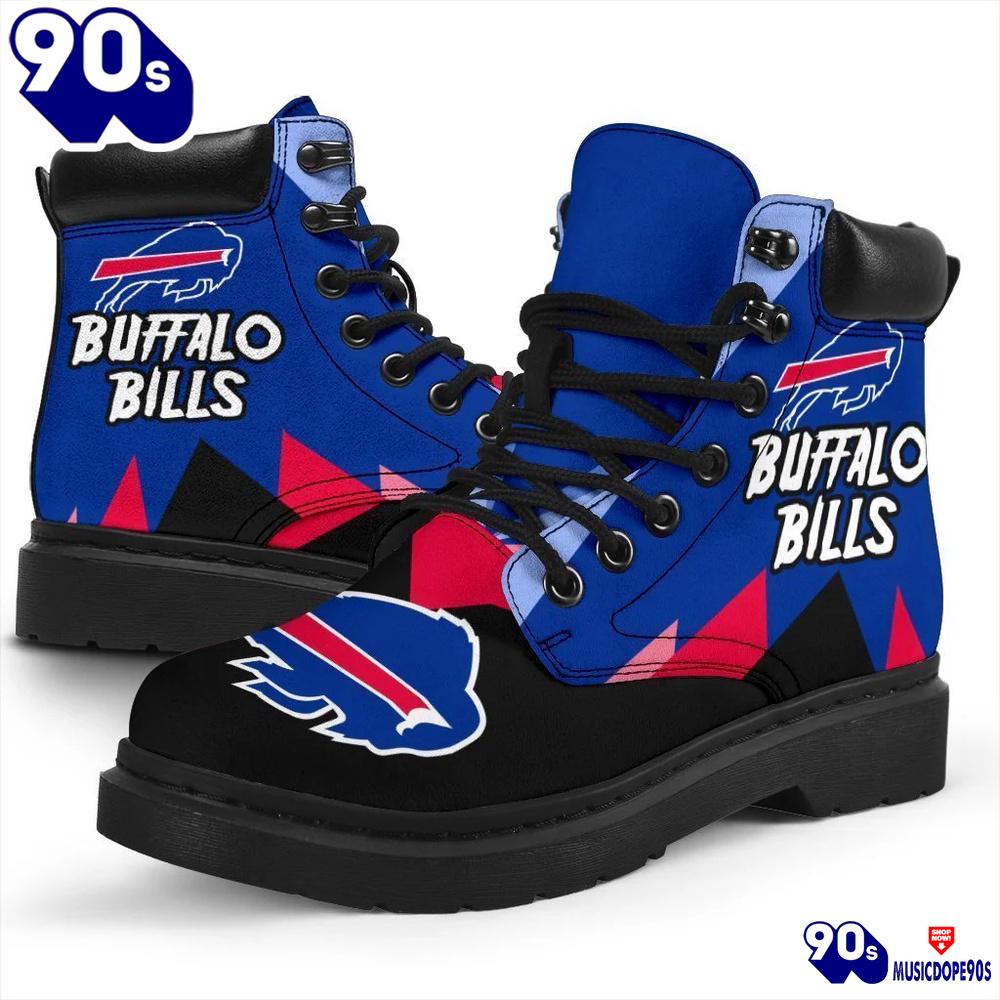 Buffalo Bills All Season Boots Casual Shoes Vegan Leather Custom Boot Shoes Buffalo Bills All Season Boots Casual Shoes Vegan Leather Custom Boot Shoes