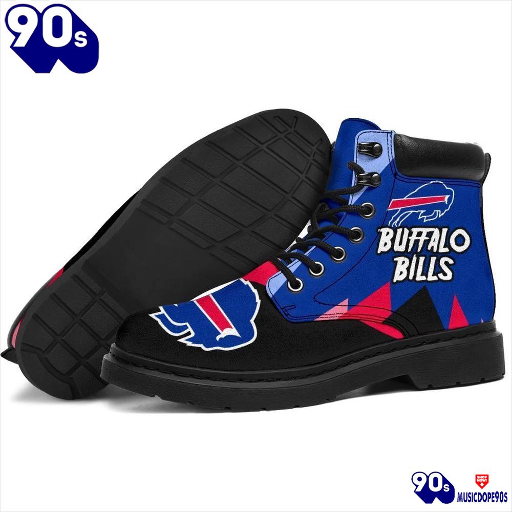 Buffalo Bills All Season Boots Casual Shoes Vegan Leather Custom Boot Shoes Buffalo Bills All Season Boots Casual Shoes Vegan Leather Custom Boot Shoes