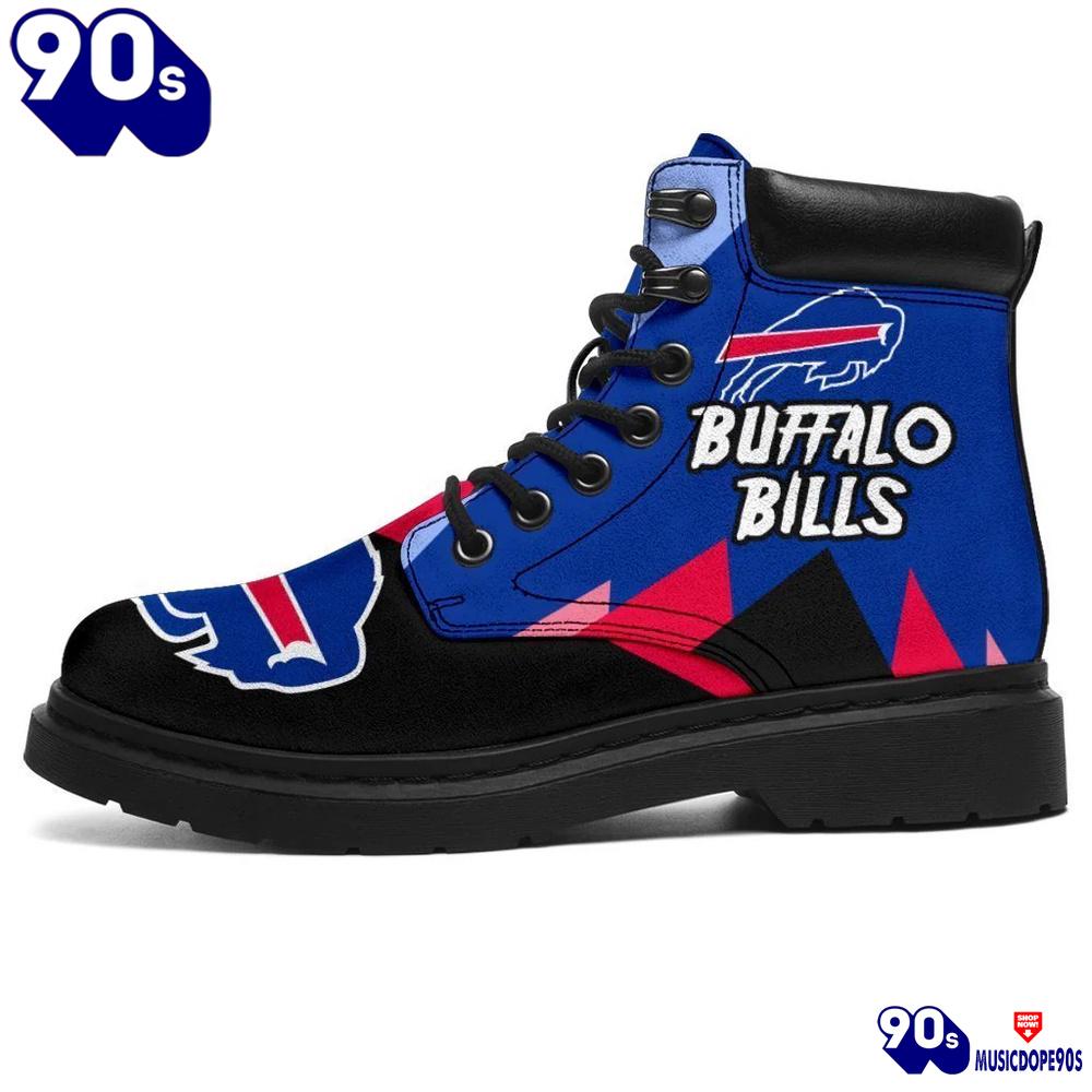 Buffalo Bills All Season Boots Casual Shoes Vegan Leather Custom Boot Shoes Buffalo Bills All Season Boots Casual Shoes Vegan Leather Custom Boot Shoes