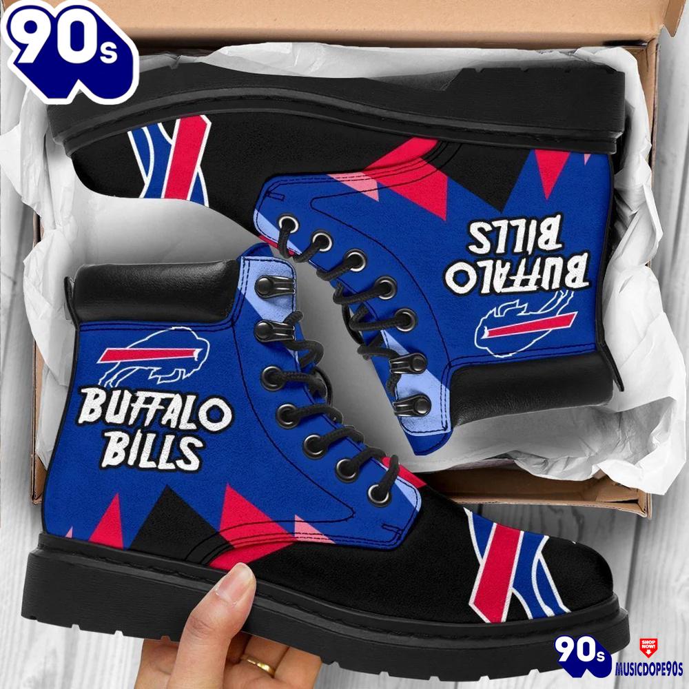 Buffalo Bills All Season Boots Casual Shoes Vegan Leather Custom Boot Shoes Buffalo Bills All Season Boots Casual Shoes Vegan Leather Custom Boot Shoes