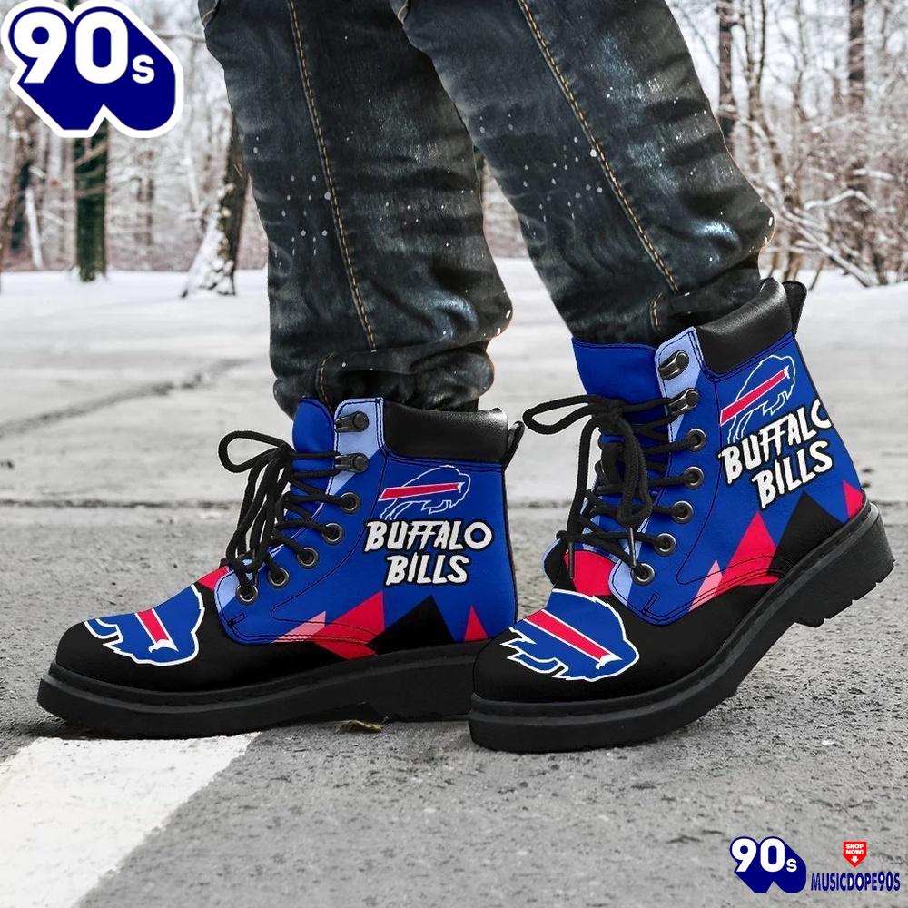 Buffalo Bills All Season Boots Casual Shoes Vegan Leather Custom Boot Shoes Buffalo Bills All Season Boots Casual Shoes Vegan Leather Custom Boot Shoes