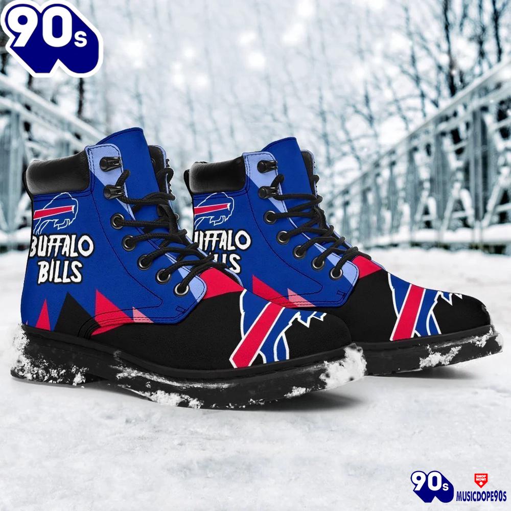 Buffalo Bills All Season Boots Casual Shoes Vegan Leather Custom Boot Shoes Buffalo Bills All Season Boots Casual Shoes Vegan Leather Custom Boot Shoes