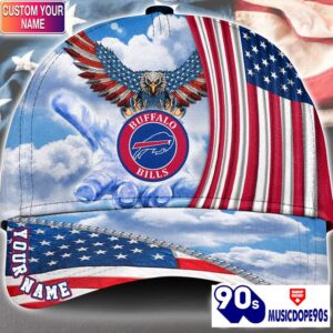 Buffalo Bills Cap Pride US 4th Of July Cap Veterans Cap Custom Name