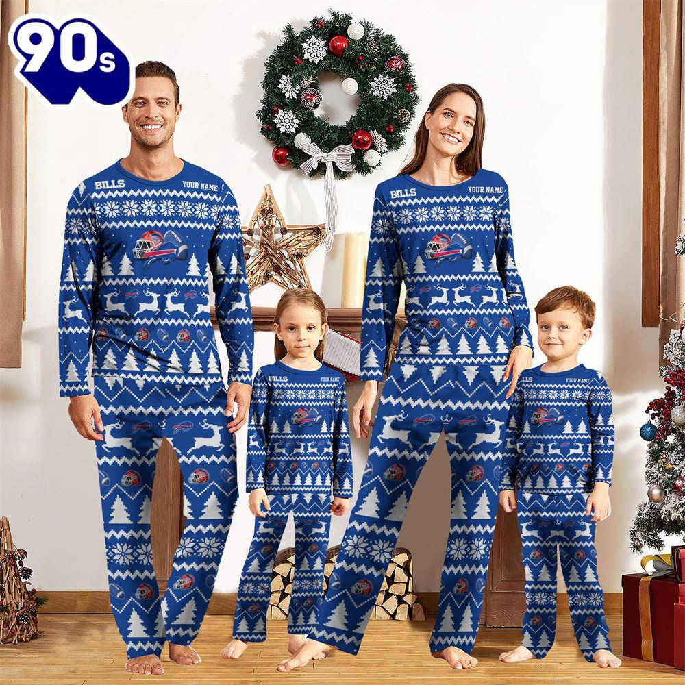 NFL Family Pajama Set, Buffalo Bills Christmas NFL Custom Family Pajamas NFL Family Pajama Set, Buffalo Bills Christmas NFL Custom Family Pajamas