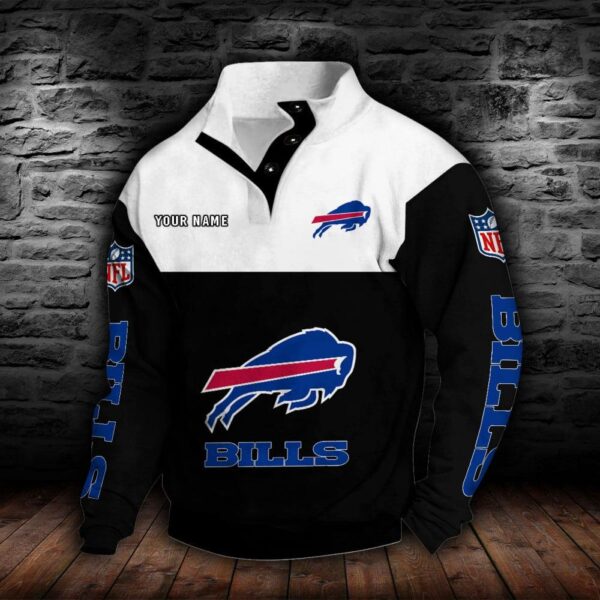 Buffalo Bills Double Breasted Stand Collar Hoodie