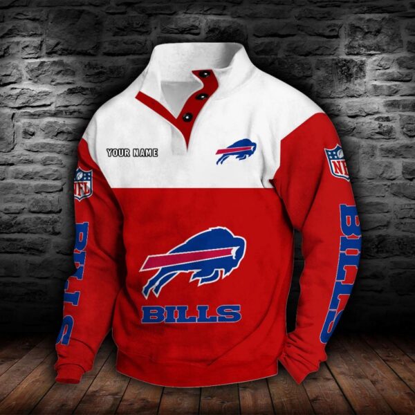 Buffalo Bills Double Breasted Stand Collar Hoodie
