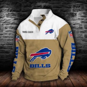 Buffalo Bills Double Breasted Stand Collar Hoodie