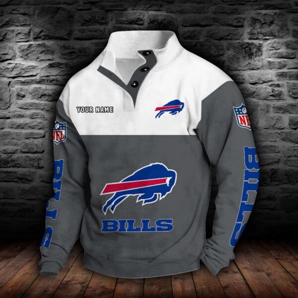 Buffalo Bills Double Breasted Stand Collar Hoodie
