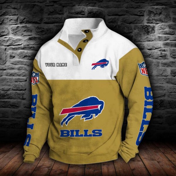 Buffalo Bills Double Breasted Stand Collar Hoodie
