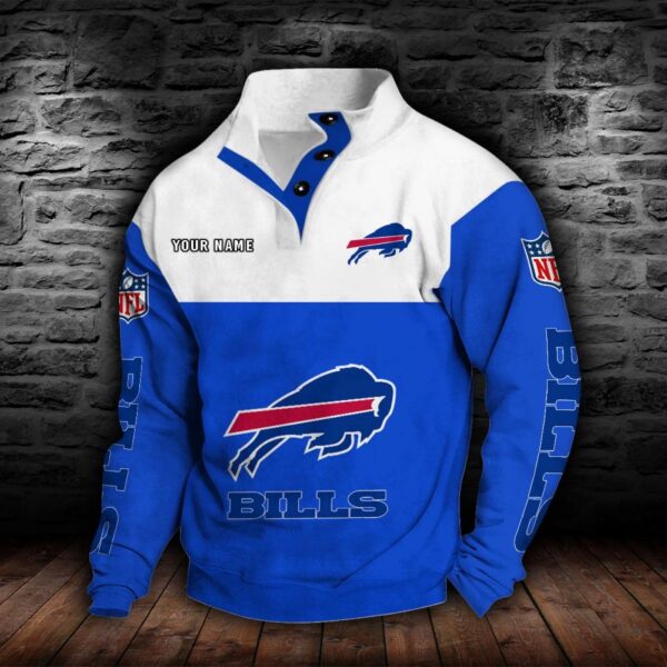 Buffalo Bills Double Breasted Stand Collar Hoodie