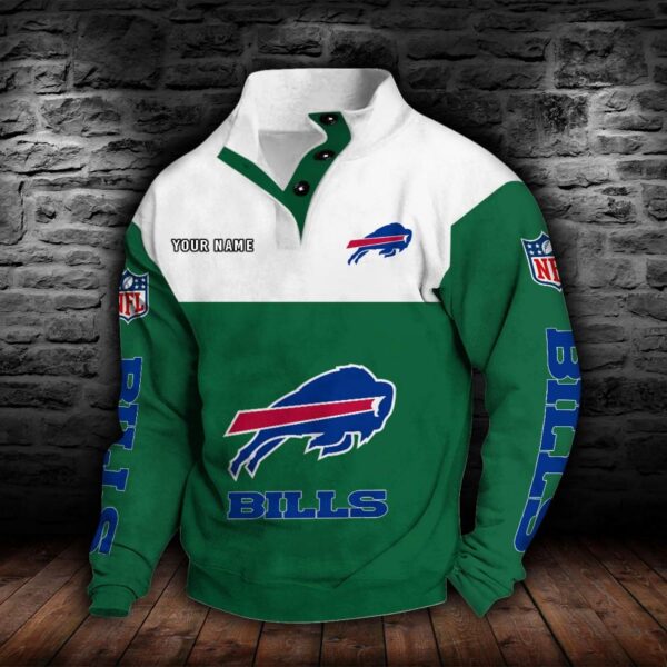 Buffalo Bills Double Breasted Stand Collar Hoodie