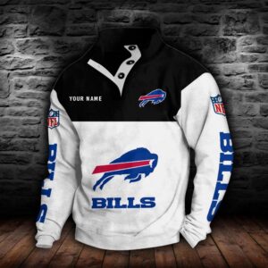 Buffalo Bills Double Breasted Stand Collar Hoodie