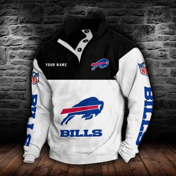 Buffalo Bills Double Breasted Stand Collar Hoodie
