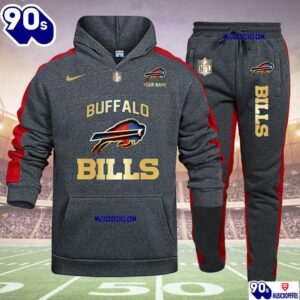 Buffalo Bills NFL 32 Teams Personlized Golden Logo Hoodie Set