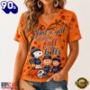 Buffalo Bills NFL Snoopy Peanuts Fall Season V Neck T Shirt, NFL Fan V Neck Shirt