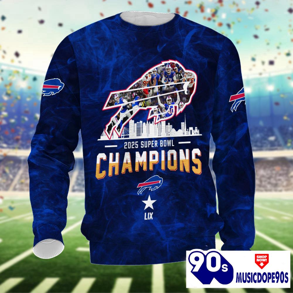 Buffalo Bills Super Bowl LIX Champions Normal Hoodie Buffalo Bills Super Bowl LIX Champions Normal Hoodie