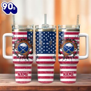 Buffalo Sabres Hockey NHL Sport Custom Stanley Quencher 40oz Stainless Steel Tumbler With Handle  – NHL Tumbler 40oz