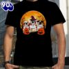 Bulldog Mummy Witch Dog Moon Ghosts Halloween Day T-shirts For Man And Women
