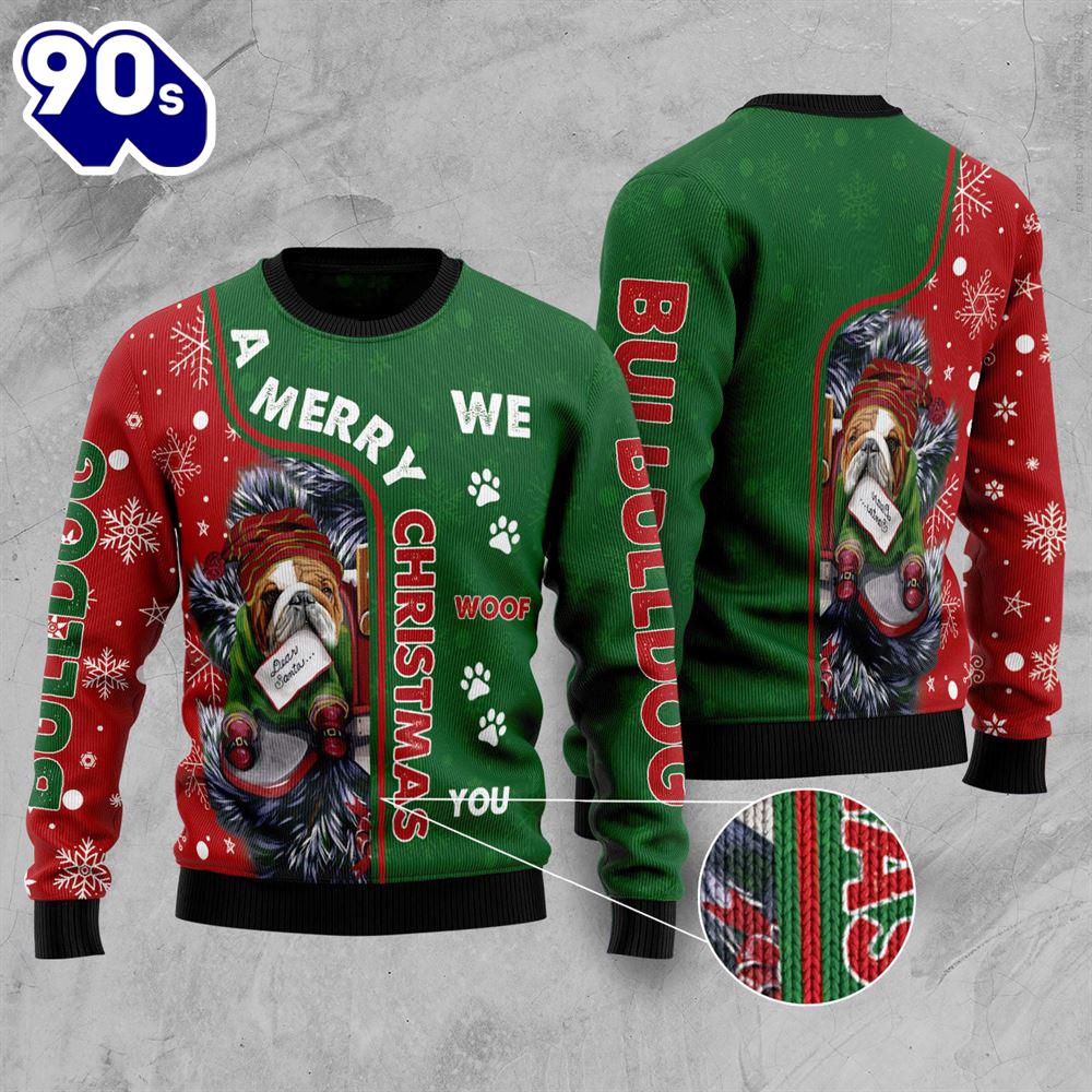 Bulldog Ugly Christmas Sweater Unisex Womens & Mens Bulldog Ugly Christmas Sweater Unisex Womens & Mens