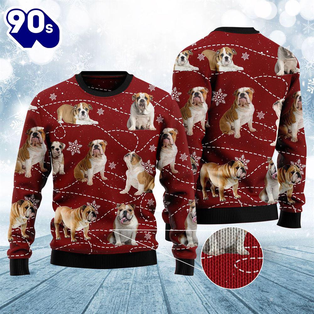 Bulldog Xmas Ugly Christmas Sweater Bulldog Xmas Ugly Christmas Sweater