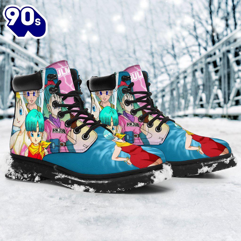 Bulma Dragon Ball Leather Boots Shoes Custom Anime Fan Gift Idea Bulma Dragon Ball Leather Boots Shoes Custom Anime Fan Gift Idea